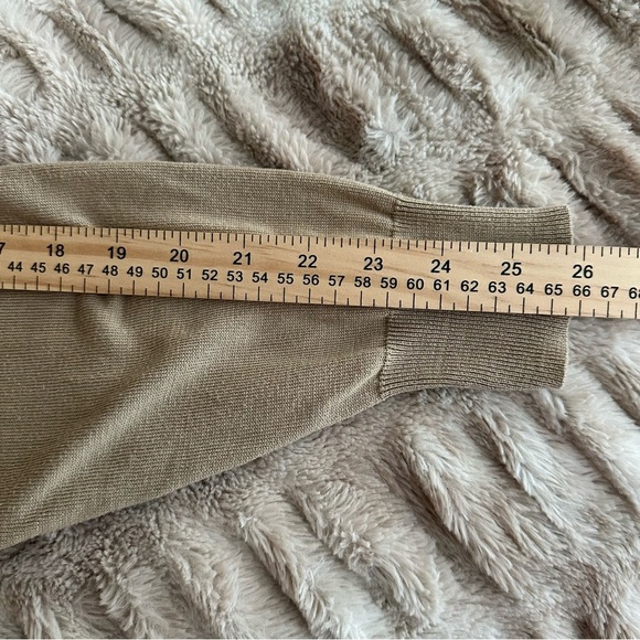 Silk Cotton Crewneck Sweater Beige Men’s XL Lightweight Luxury Knit - Picture 7 of 10